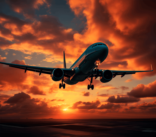 Airplane Sunset