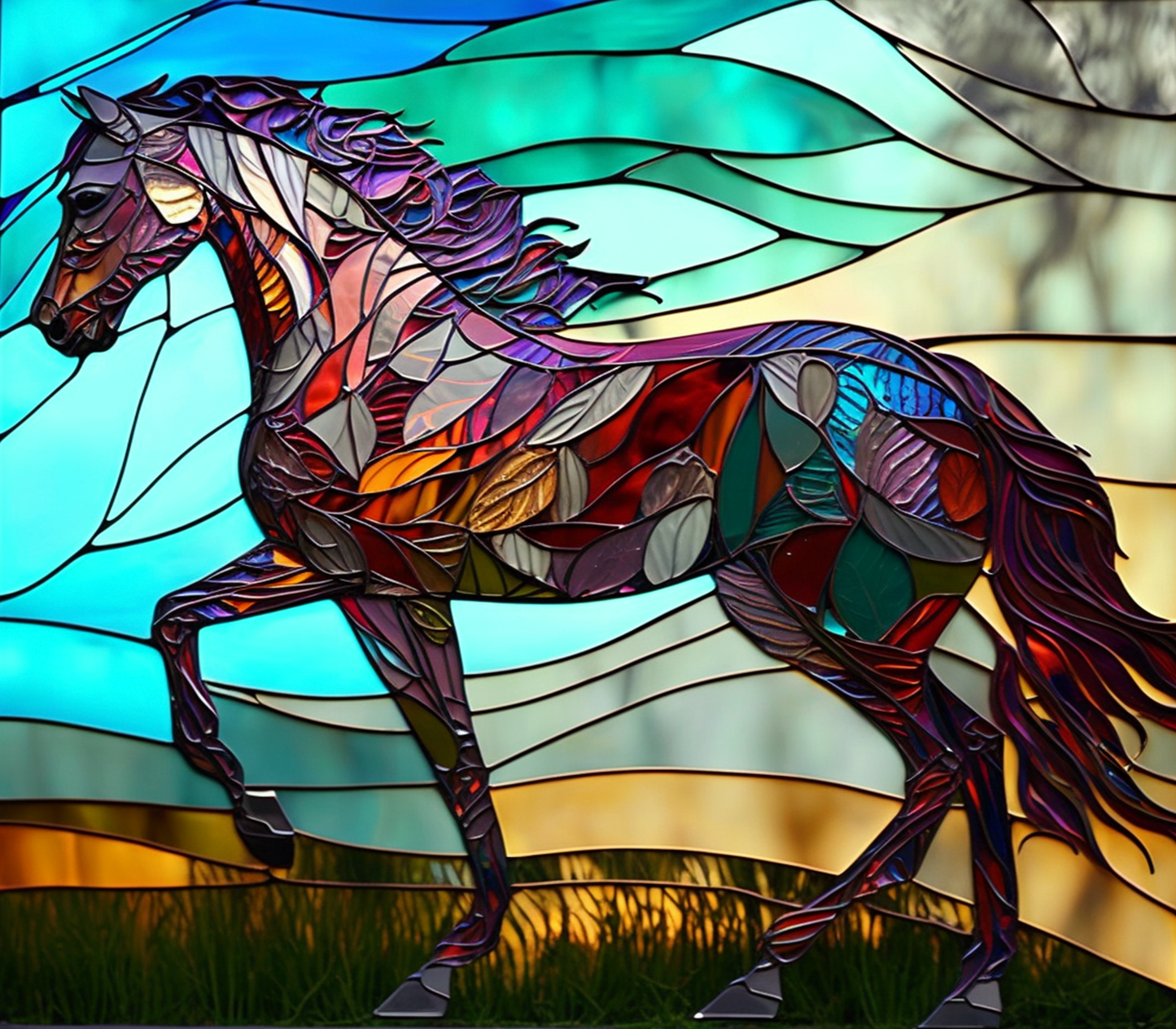 Horse Stained Glass