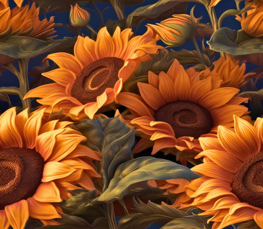 Seamless 3D Sunflower