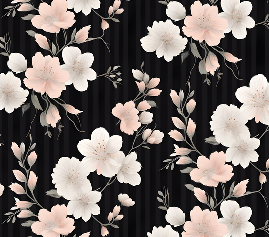 Flowers Rosa Schwarz