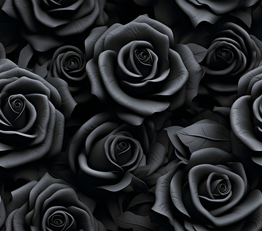 3D Black Roses