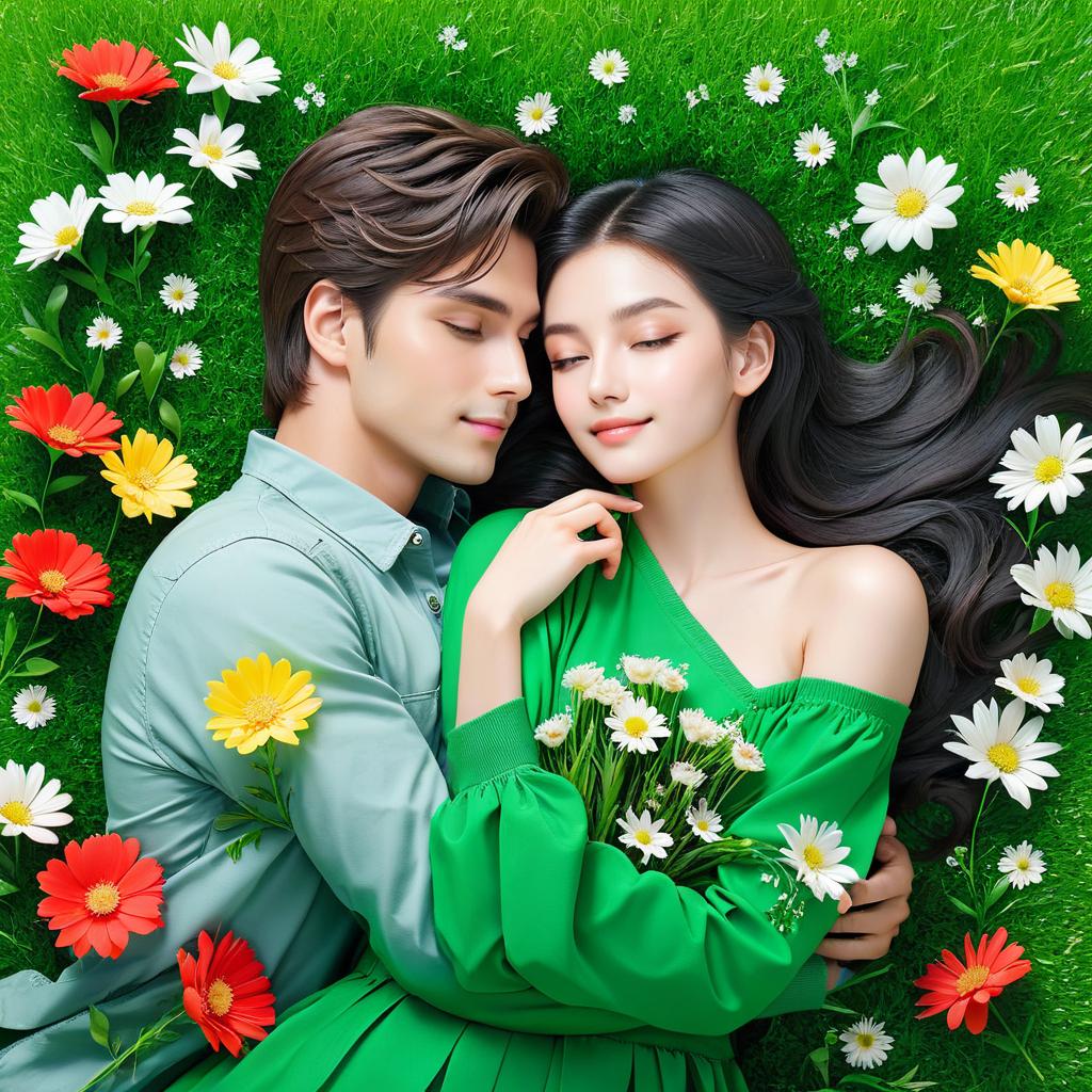 S E : Love Couple in Gras 3 Pics
