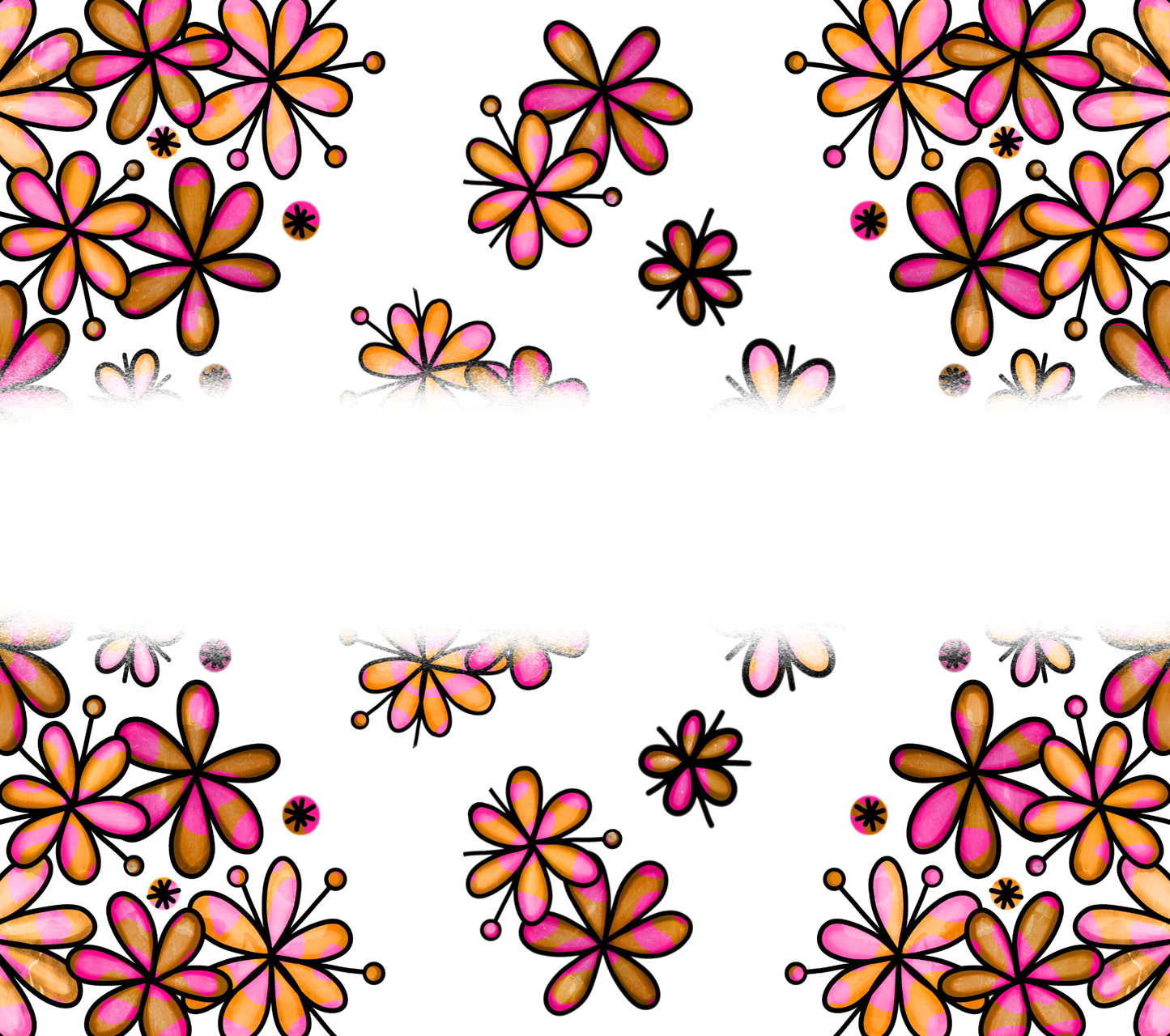 Floral Rosa und Blau 2 Pics